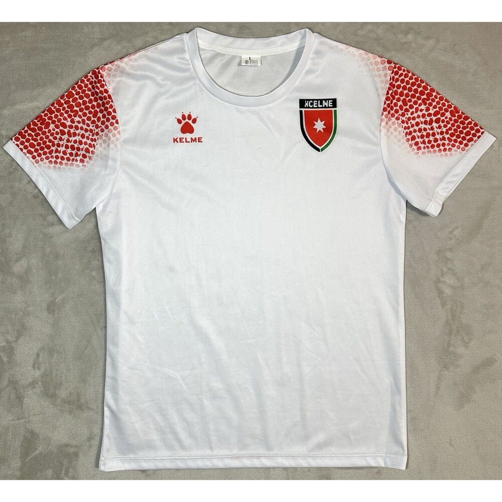 Kelme Jordan 2026 World Cup Home Jersey Men's L White Red Kuffiya Soccer